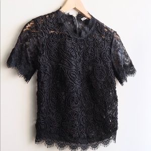 Zara Black Lace Top
